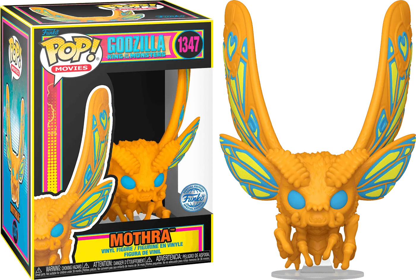 Godzilla - Mothra Blacklight US Exclusive Pop! Vinyl [RS]
