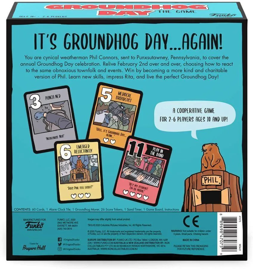 Groundhog Day - The Game & Punxsutawney Phil Flocked Pop! Vinyl Bundle - Image 5