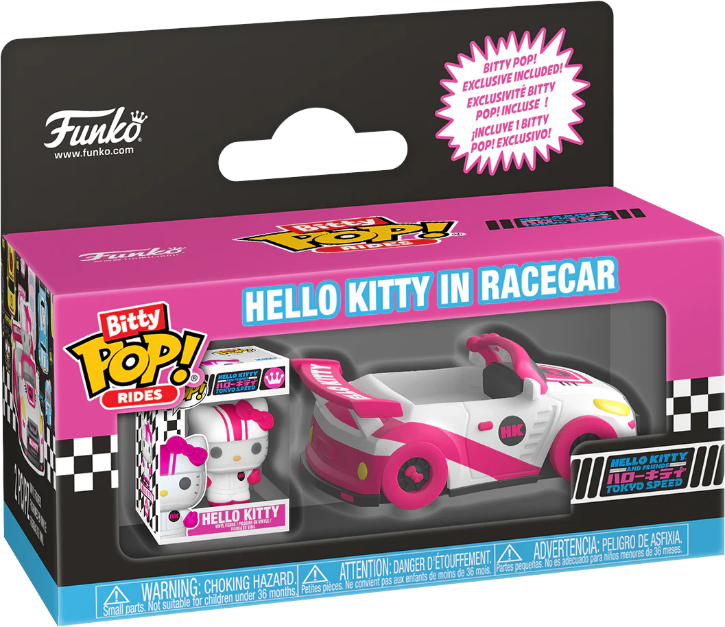 Hello Kitty & Friends - Hello Kitty in Racecar Bitty Pop! Ride Vinyl