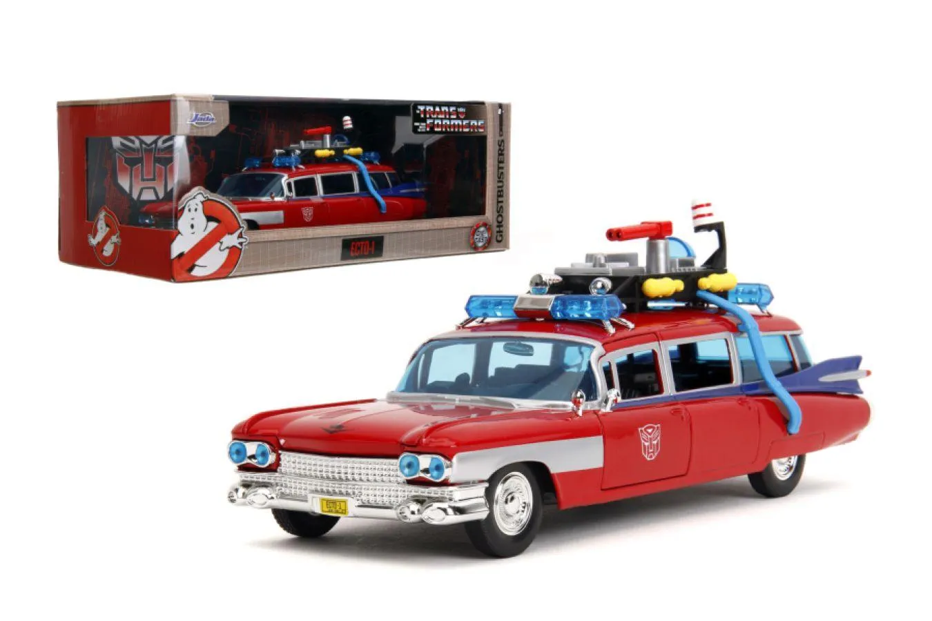 Hollywood Rides - Ghostbusters ECTO-1 X Optimus Prime Mash-up 1:24 Scale Diecast Vehicle - Image 9