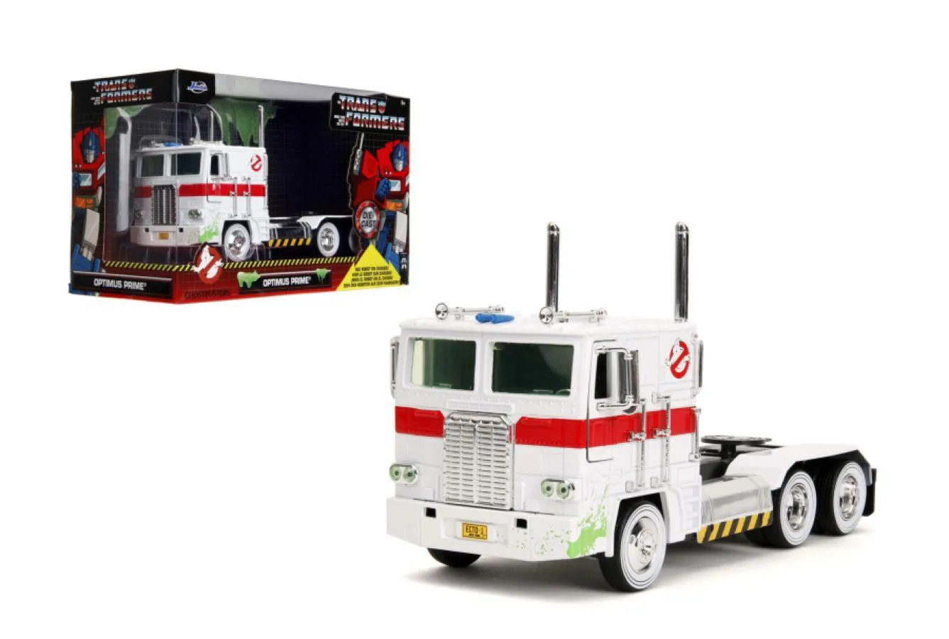 Hollywood Rides - Optimus Prime X Ghostbusters Ecto-1 Mash-up 1:24 Scale Diecast Vehicle - Image 9