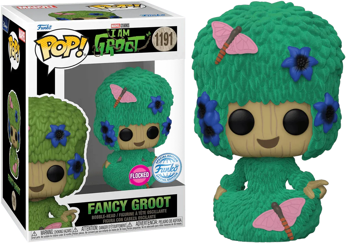 I Am Groot - Fancy Groot Flocked Pop! RS