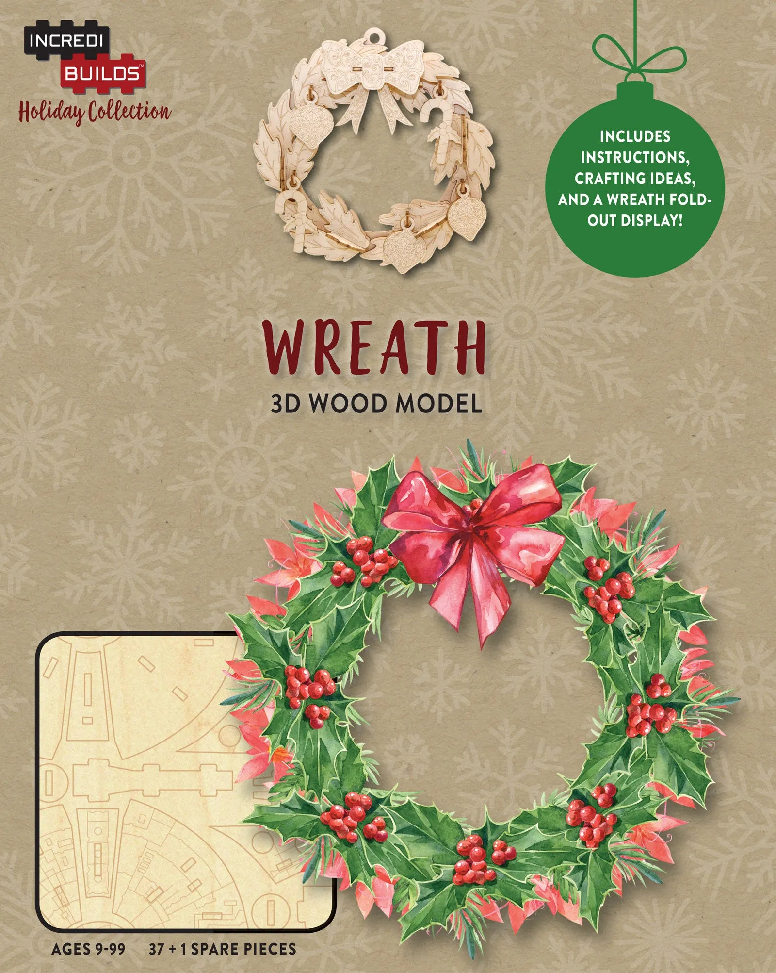 Incredibuilds Christmas Holiday Collection Wreath - Image 2