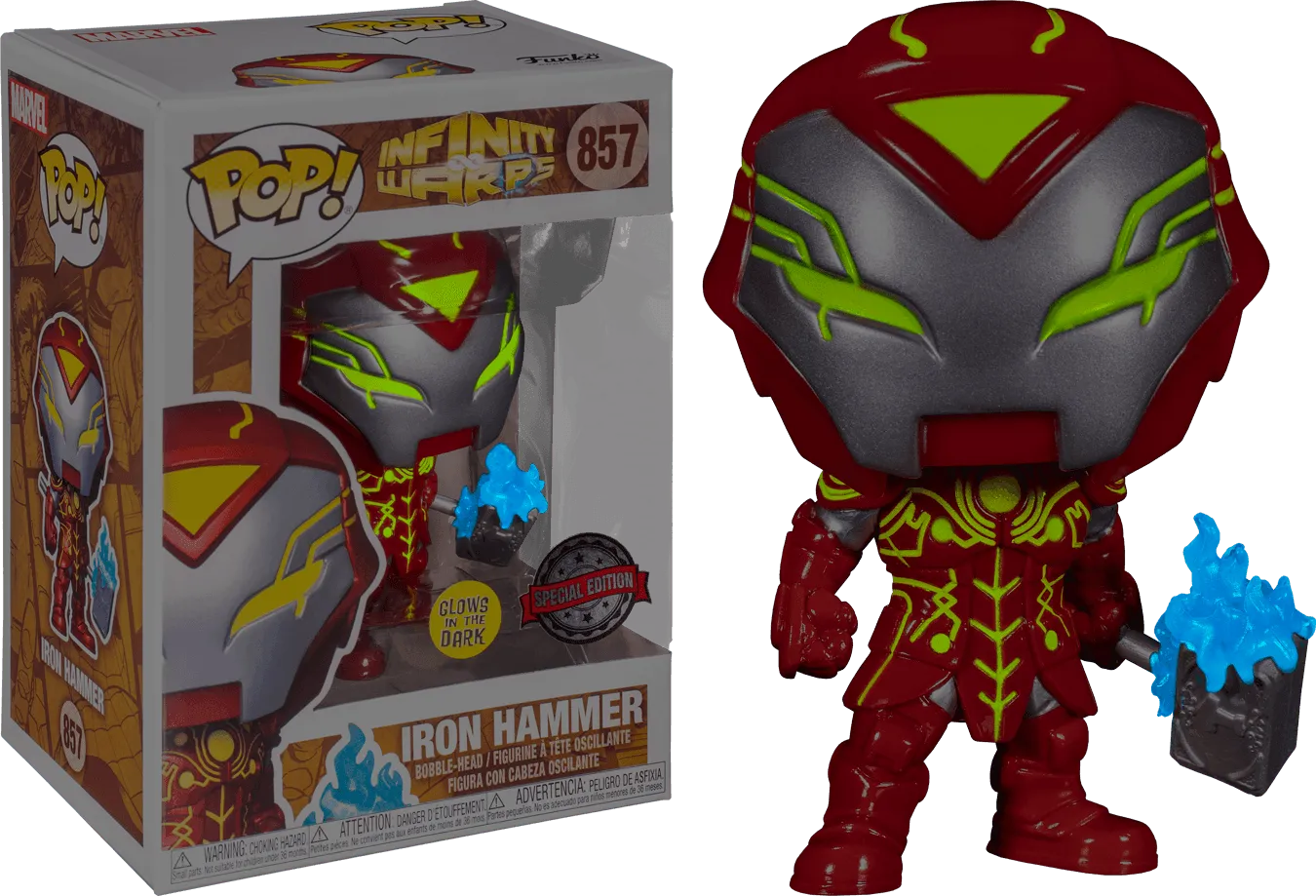 Infinity Warps - Iron Hammer Glow US Exclusive Pop! Vinyl [RS] - Image 3