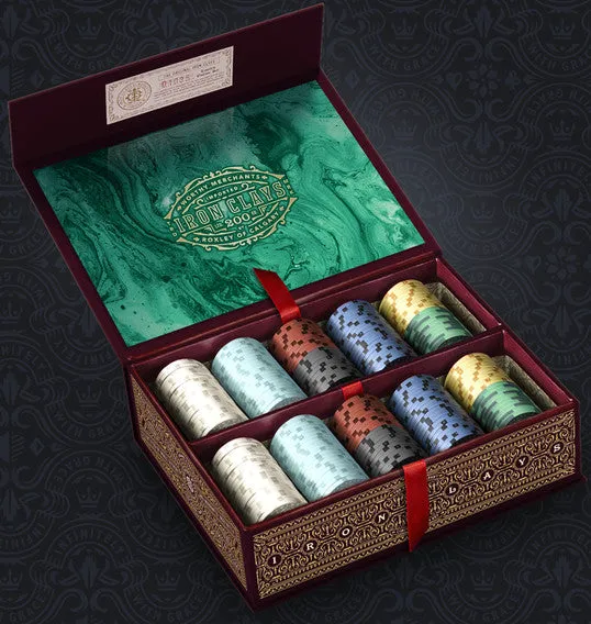 Iron Clays 200 Chips Printed Box Luxury Game Counters Brass Birmingham Lancashire - Image 2