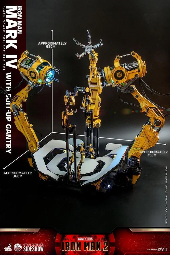 Iron Man 2 - Mark IV Deluxe with Gantry 1:4 Scale Collectable Action Figure - Image 15