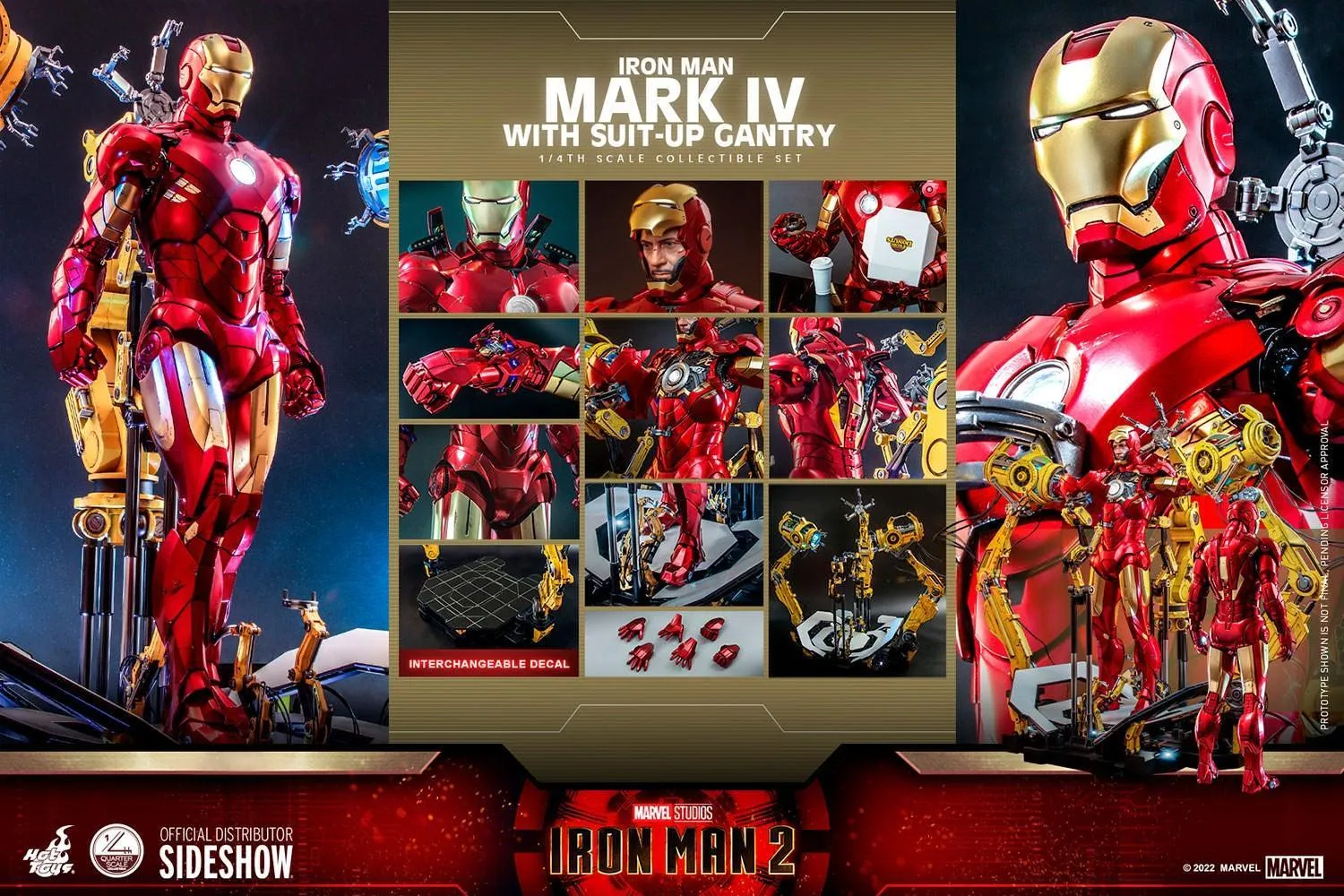 Iron Man 2 - Mark IV Deluxe with Gantry 1:4 Scale Collectable Action Figure - Image 24