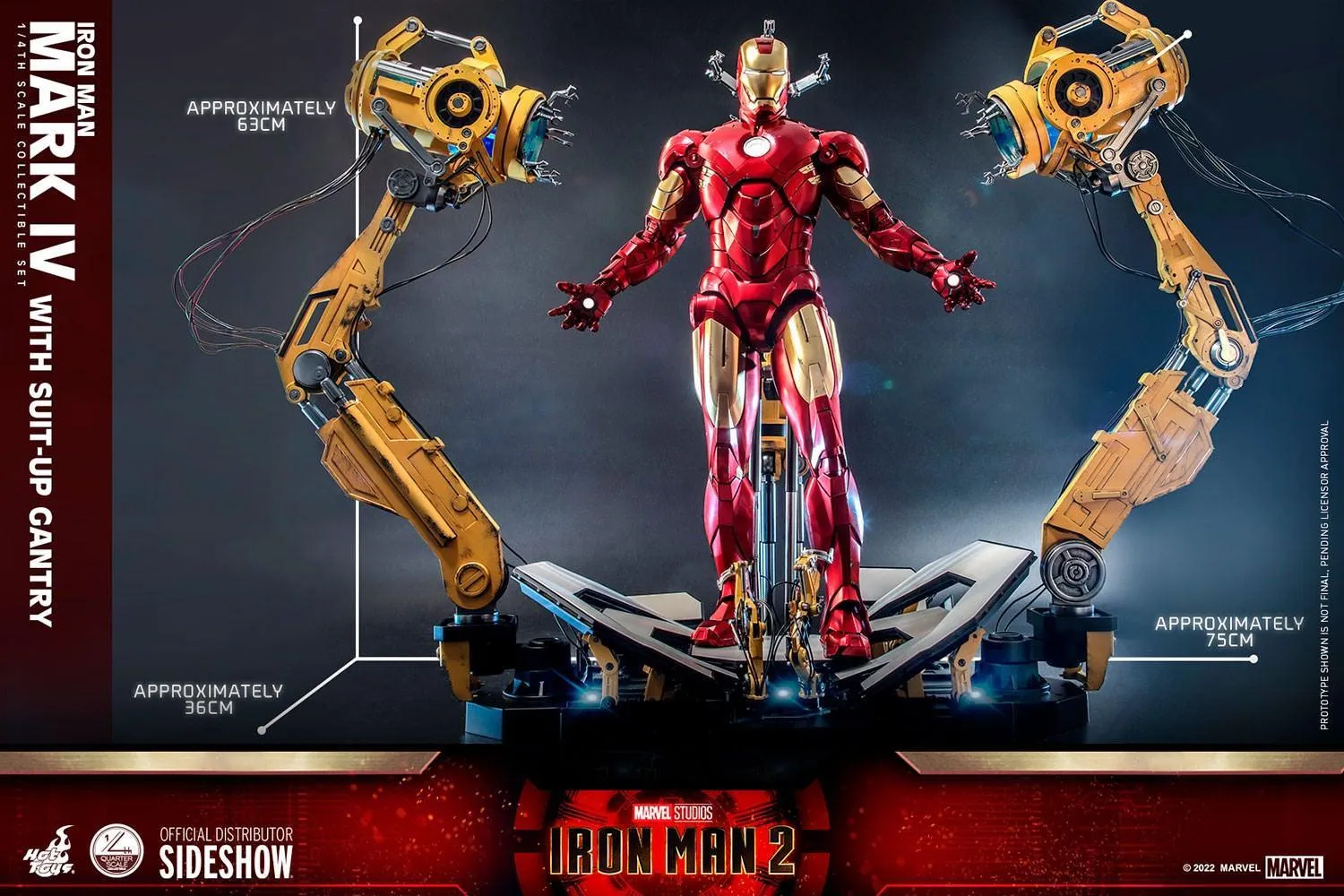 Iron Man 2 - Mark IV Deluxe with Gantry 1:4 Scale Collectable Action Figure - Image 4