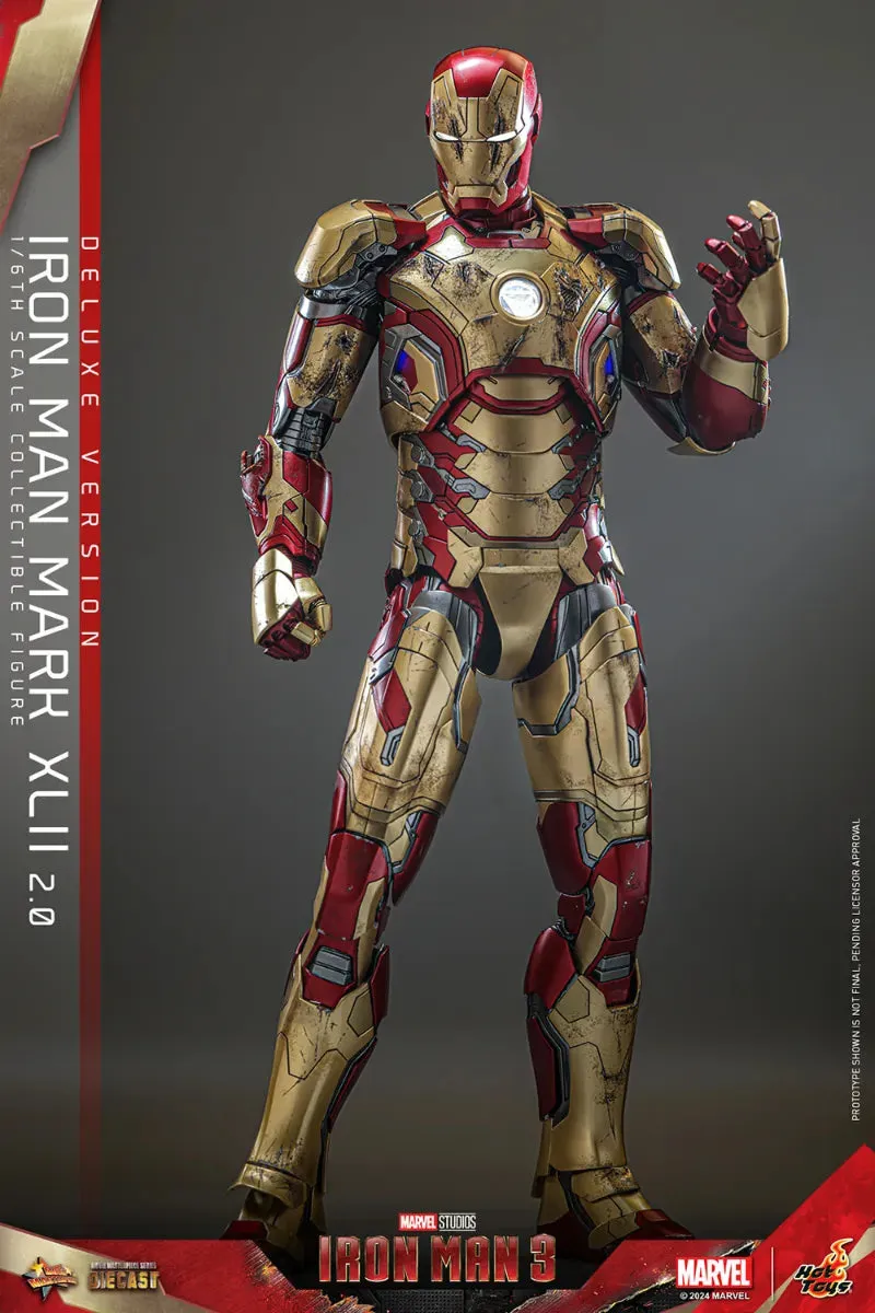 Iron Man 3 - Iron Man Mk 42 (2.0) Deluxe 1:6 Scale Collectable Action Figure - Image 14