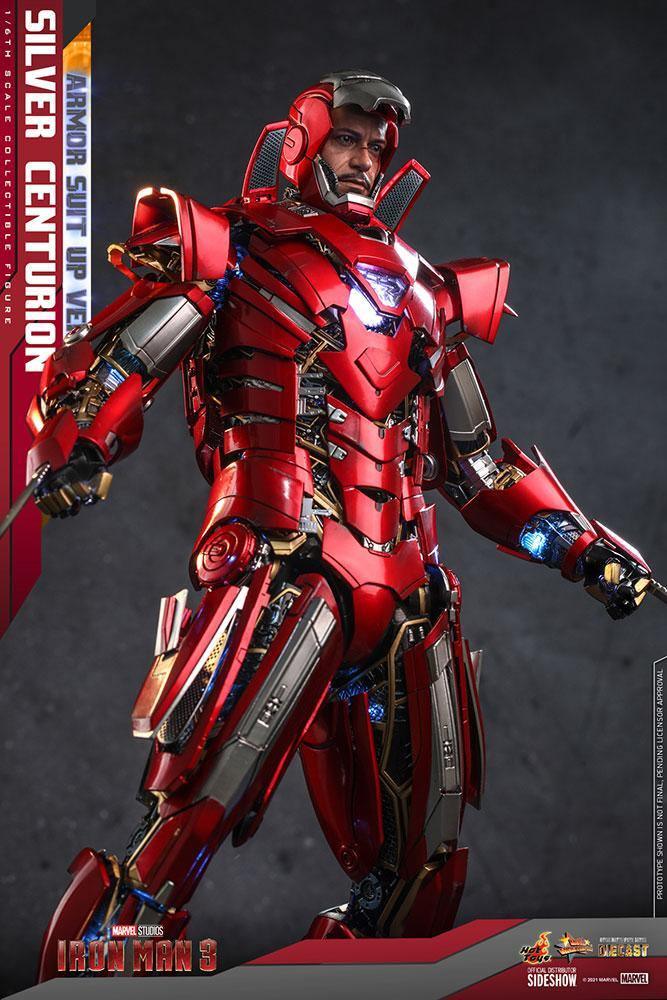 Iron Man 3 - Silver Centurion Armor Suit-Up 1:6 Scale 12" Diecast Action Figure - Image 10