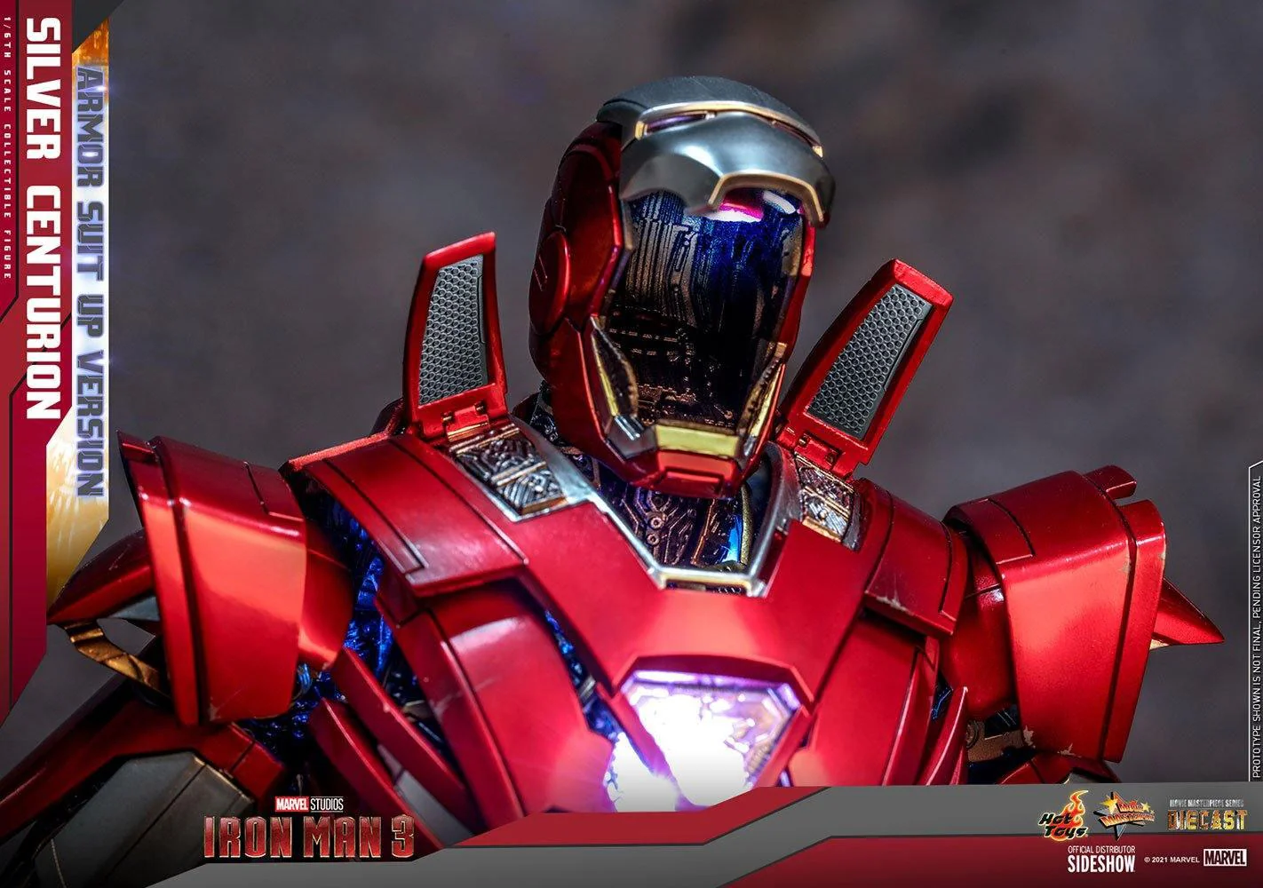 Iron Man 3 - Silver Centurion Armor Suit-Up 1:6 Scale 12" Diecast Action Figure - Image 15