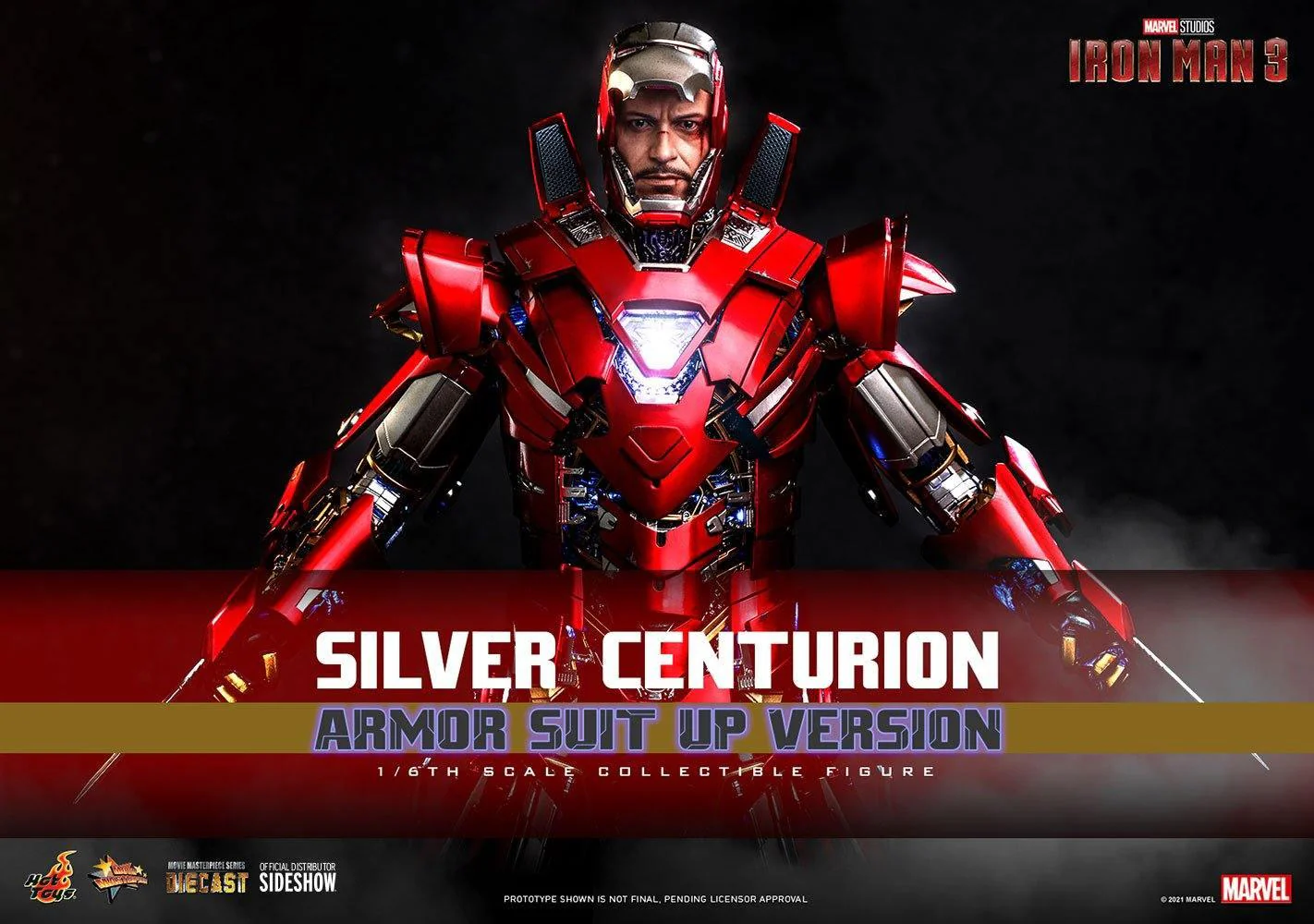 Iron Man 3 - Silver Centurion Armor Suit-Up 1:6 Scale 12" Diecast Action Figure - Image 2