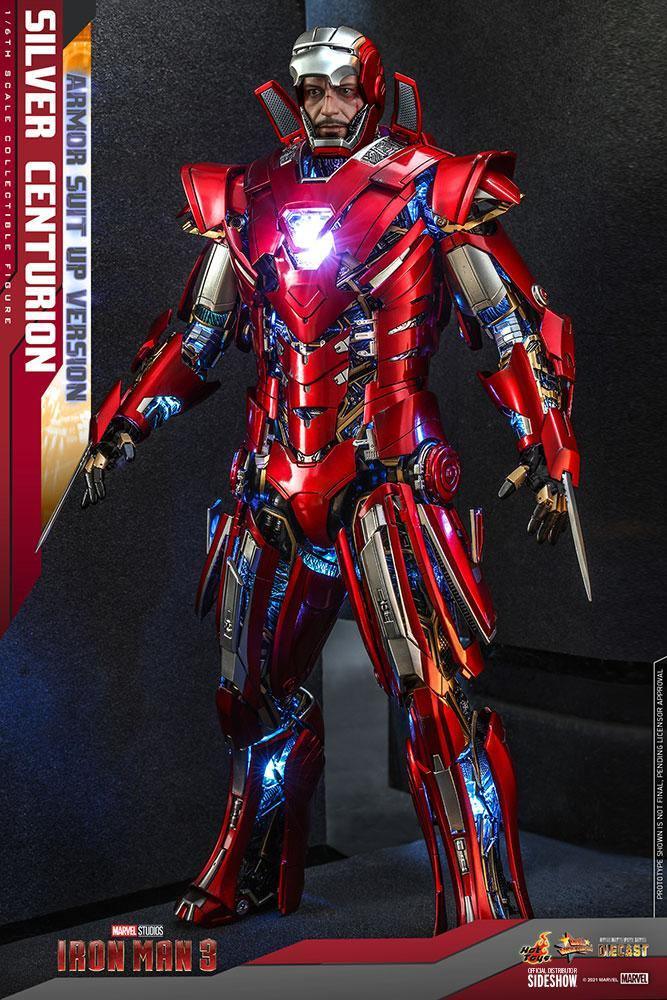 Iron Man 3 - Silver Centurion Armor Suit-Up 1:6 Scale 12" Diecast Action Figure - Image 3