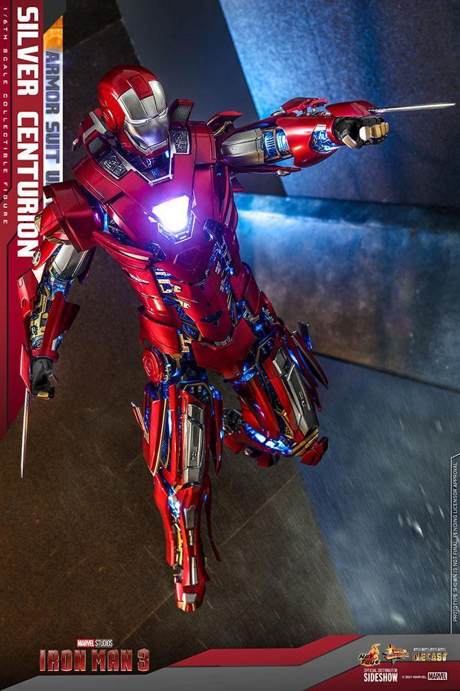 Iron Man 3 - Silver Centurion Armor Suit-Up 1:6 Scale 12" Diecast Action Figure - Image 8