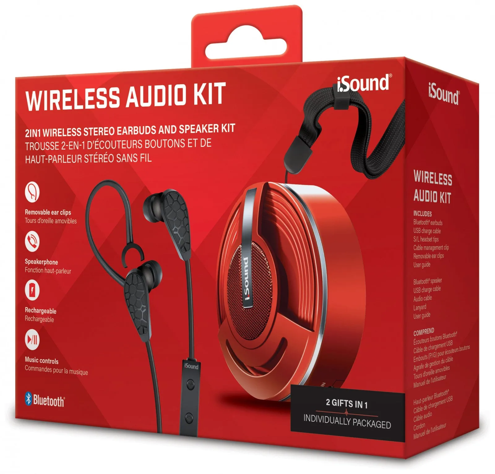iSound Bluetooth Wireless Audio Kit - Red - Image 2