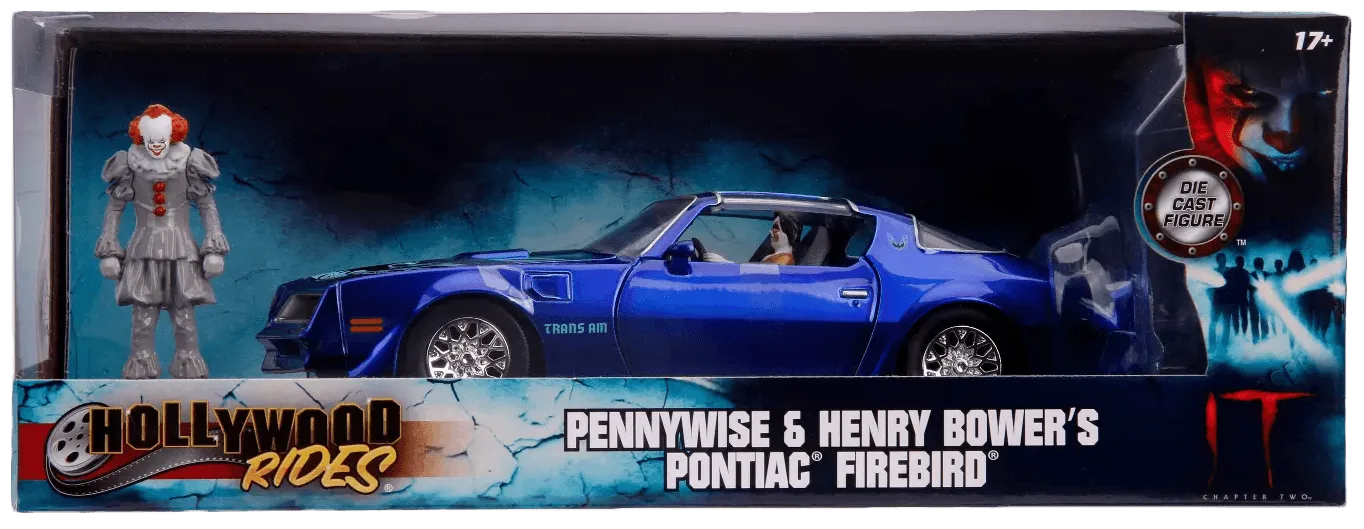 It (2017) - 1977 Pontiac Firebird 1:24 with Pennywise Figure Hollywood Ride