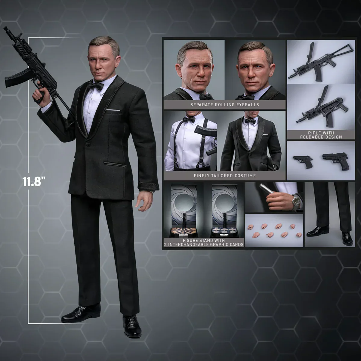 James Bond: No Time To Die - James Bond (Daniel Craig) 1:6 Scale Collectable Action Figure - Image 3