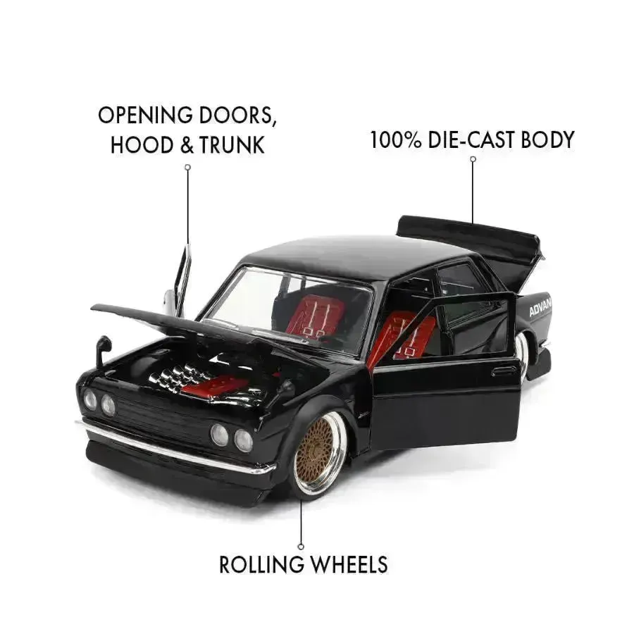 JDM Tuners - 1973 Datsun 510 1:24 Scale Diecast Vehicle - Image 7