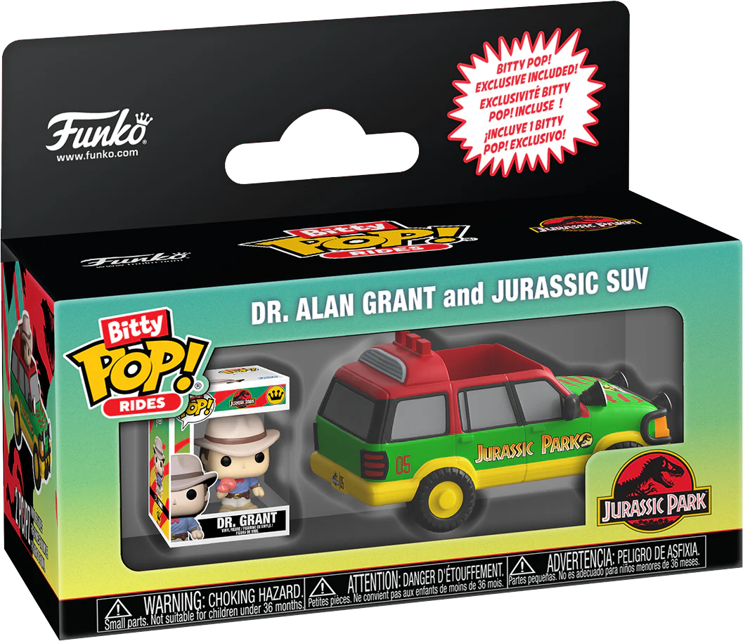 Jurassic Park - Dr. Alan Grant & Jurassic SUV Bitty Pop! Ride Vinyl