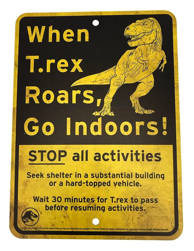 Jurassic World - Metal Warning Signs - Image 7