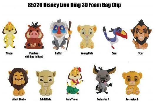 Keyring 3D Blind Bag Disney The Lion King (CDU of 24)