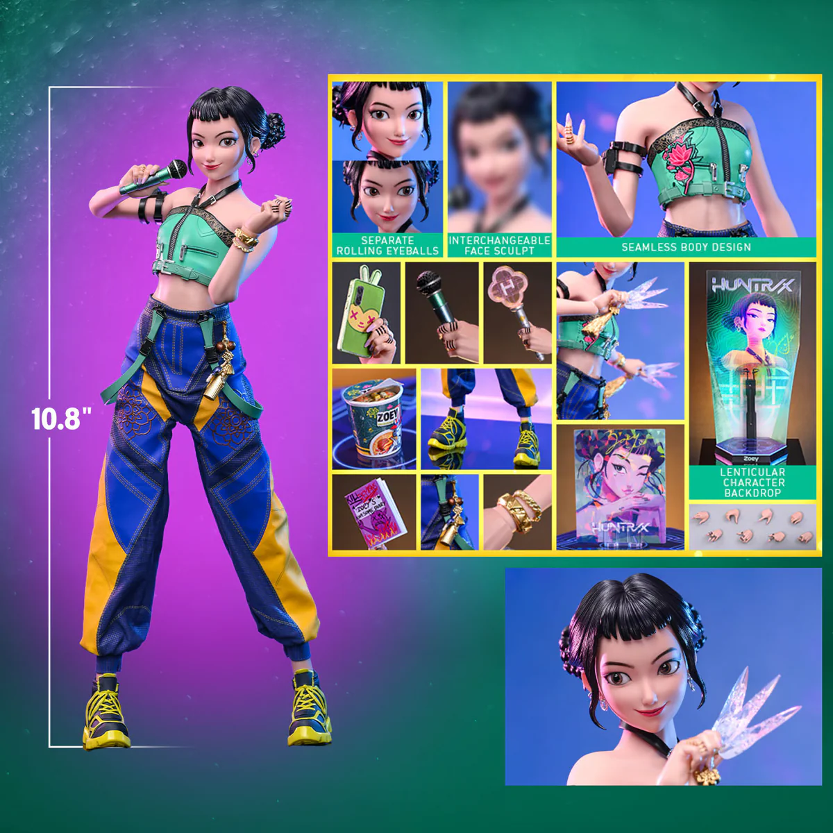 K-Pop Demon Hunters - Zoey 1:6 Scale Collectible Action Figure - Image 3