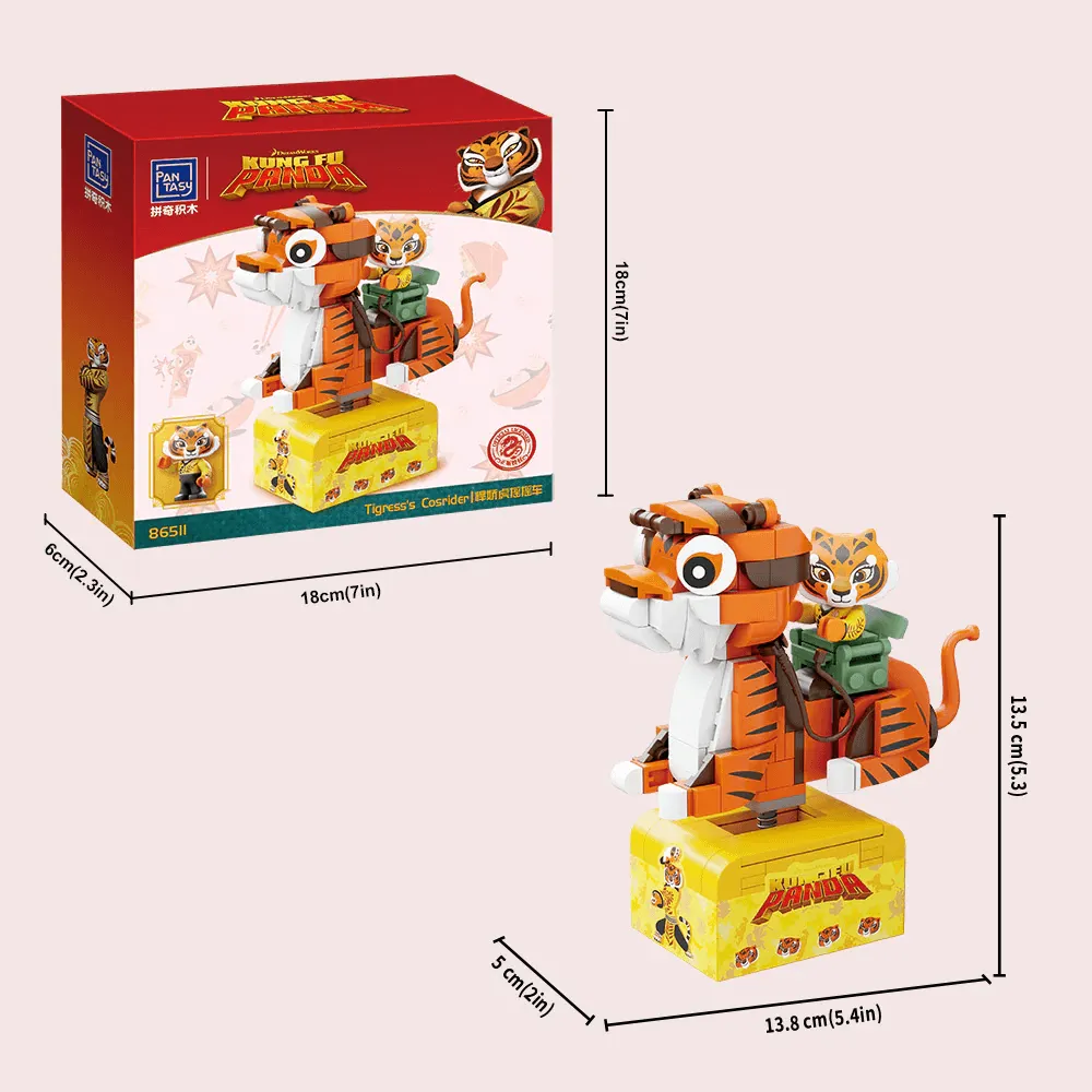 Kung Fu Panda - Tigress on SkateKart Buildable Figure (195pcs) - Image 2