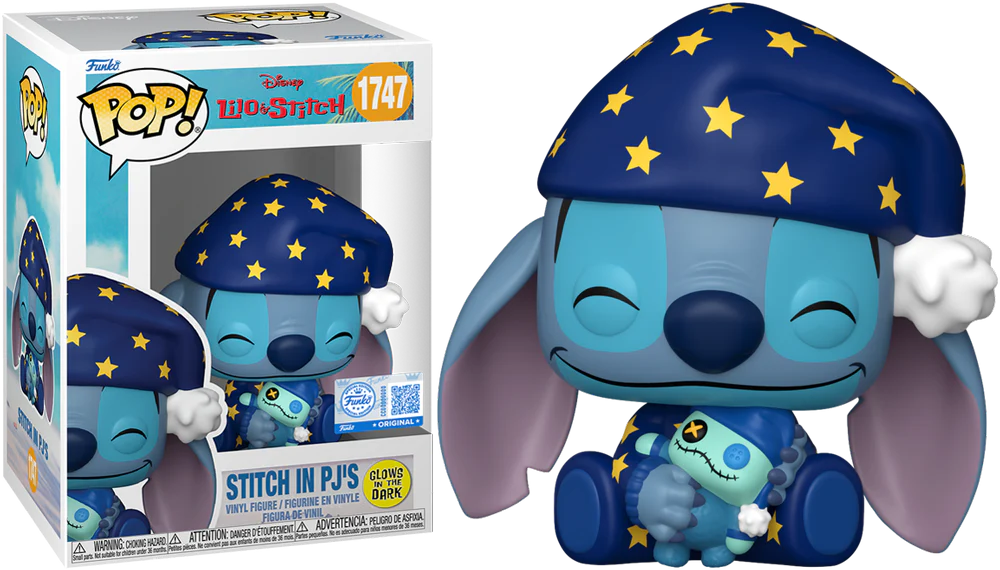 Lilo & Stitch - Stitch in PJ's US Exclusive Glow Pop! Vinyl [RS]