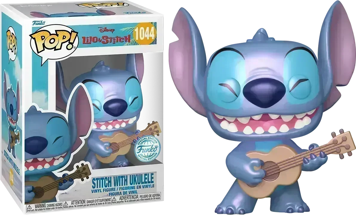 Lilo & Stitch - Stitch with Ukulele US Exclusive Pearlescent Pop! Vinyl [RS]