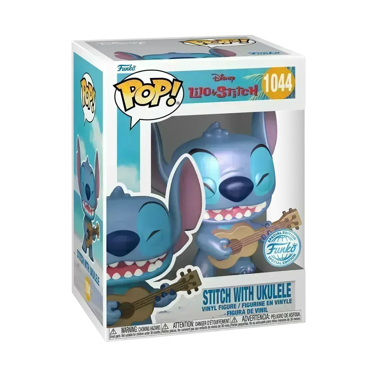 Lilo & Stitch - Stitch with Ukulele US Exclusive Pearlescent Pop! Vinyl [RS] - Image 3