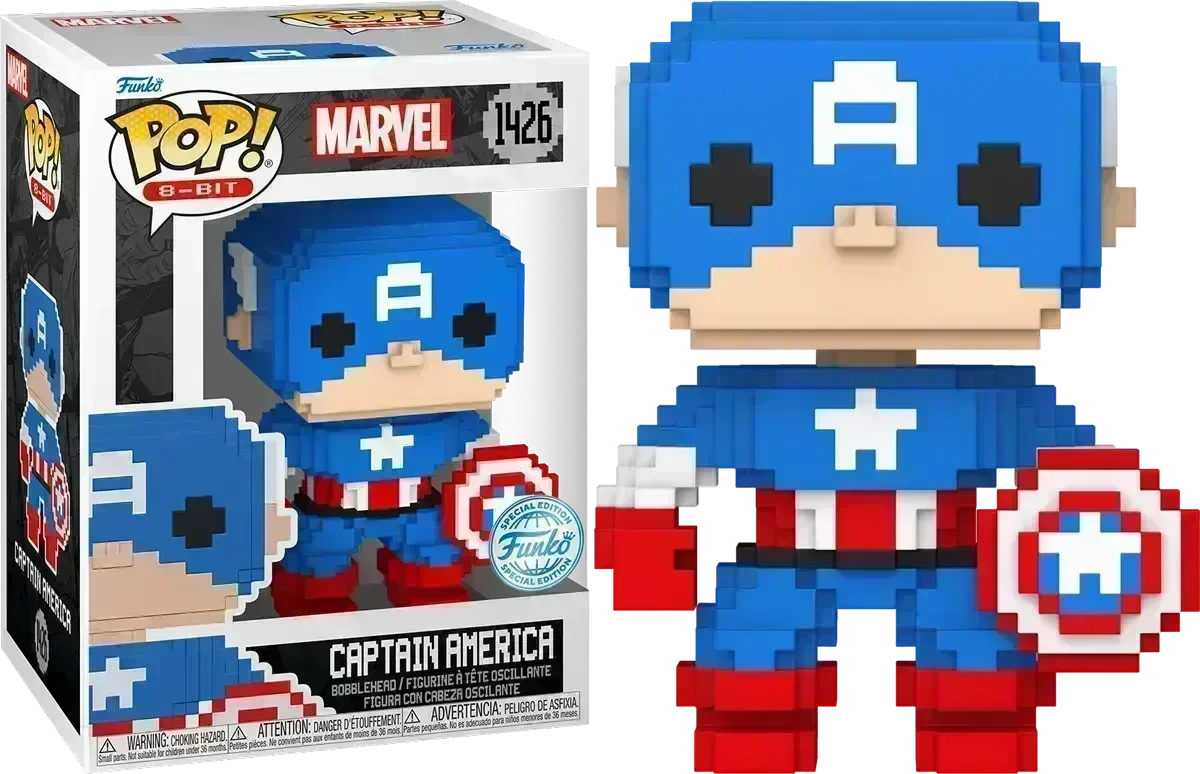 Marvel: 8-Bit - Captain America 8-Bit Pop! Vinyl [RS]