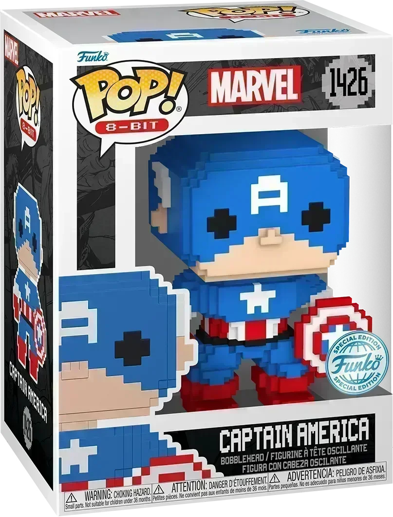 Marvel: 8-Bit - Captain America 8-Bit Pop! Vinyl [RS] - Image 3