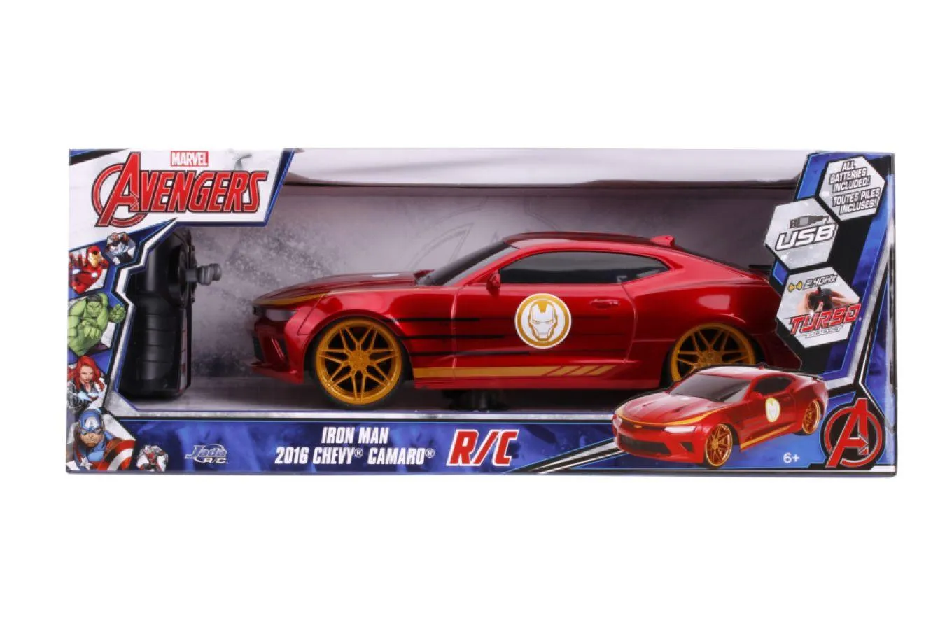 Marvel Comics - 2016 Chevy Camaso SS (Iron Man) 1:16 Scale Remote Control Car - Image 2