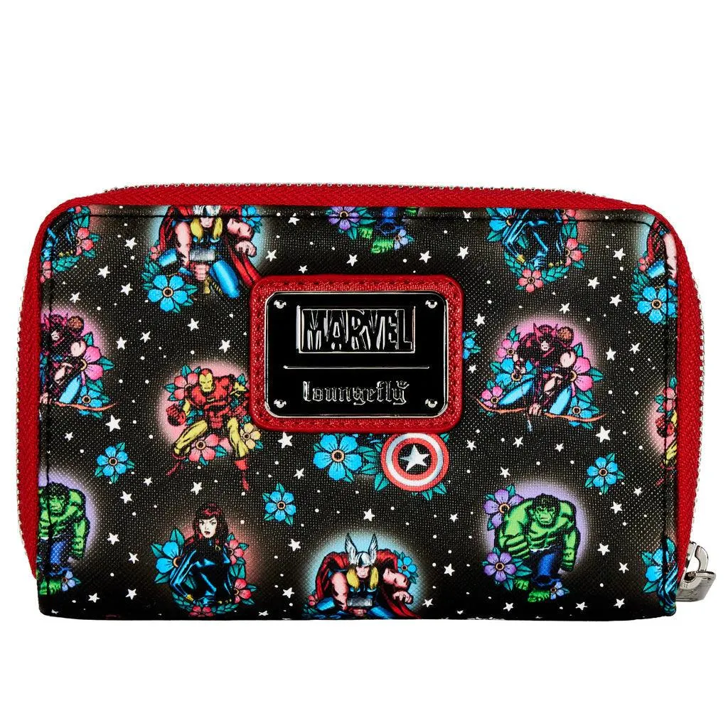 Marvel Comics - Avengers Floral Tattoo Zip Purse - Image 4