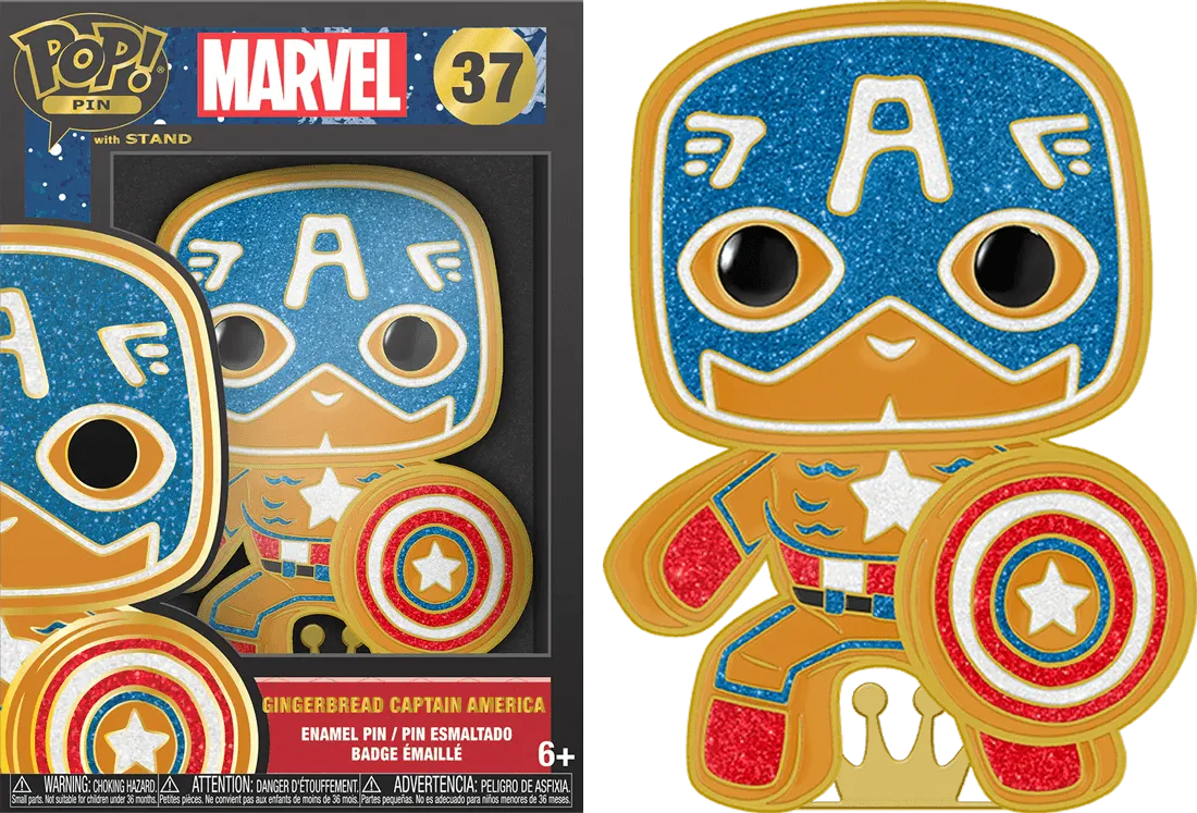 Marvel Comics - Captain America Gingerbread Enamel Pop! Pin