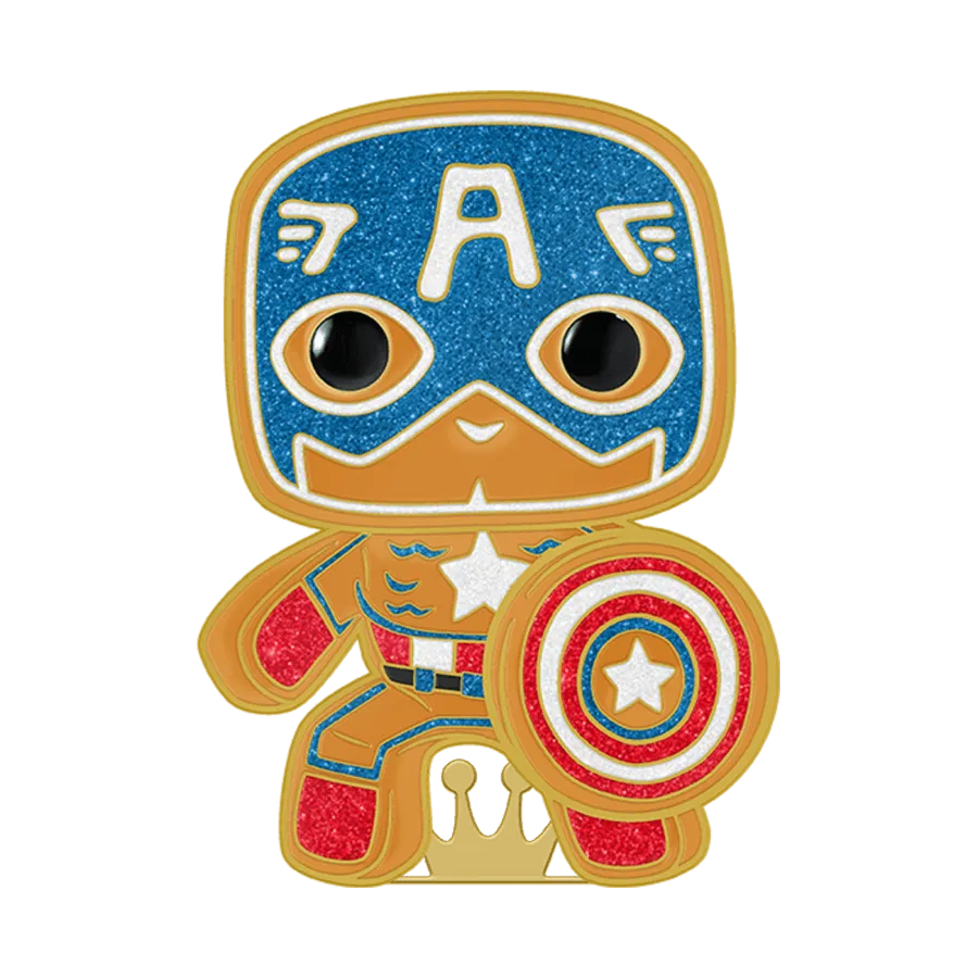 Marvel Comics - Captain America Gingerbread Enamel Pop! Pin - Image 2