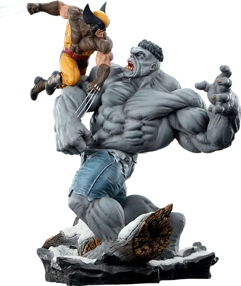 Marvel Comics - Grey Hulk vs Wolverine Maquette