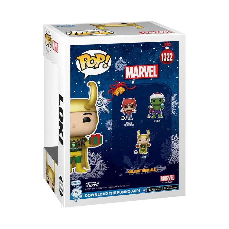 Marvel Comics - Loki with Sweater Holiday US Exclusive Metallic Pop! Vinyl [RS] - Image 4