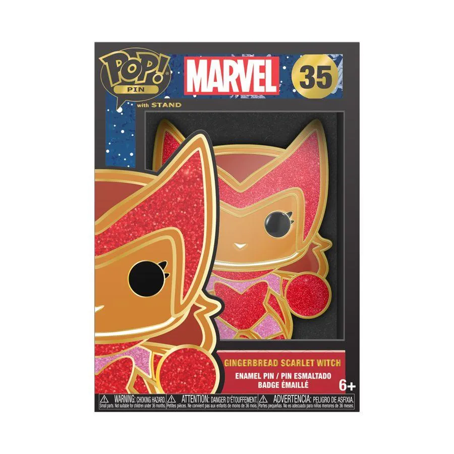 Marvel Comics - Scarlet Witch Gingerbread Enamel Pop! Pin - Image 4