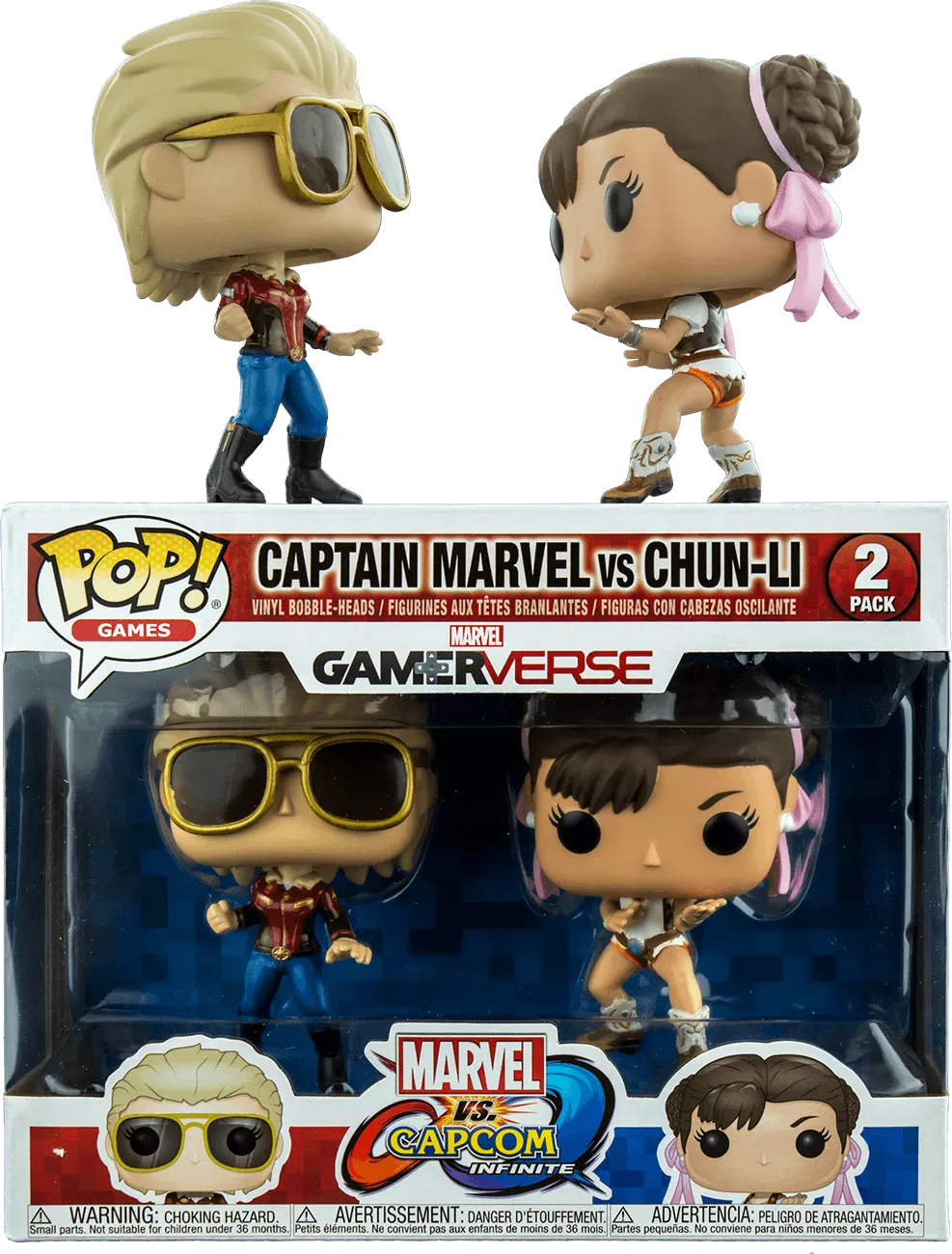 Marvel vs Capcom: Infinite - Captain Marvel vs Chun-Li Pop! Vinyl 2-pack