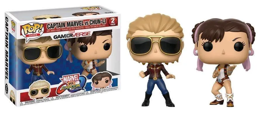 Marvel vs Capcom: Infinite - Captain Marvel vs Chun-Li Pop! Vinyl 2-pack - Image 2