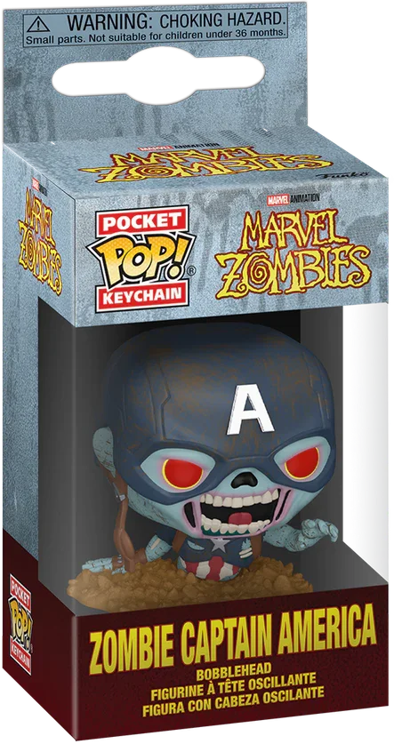 Marvel: Zombies - Zombie Captain America Pop! Keychain - Image 3