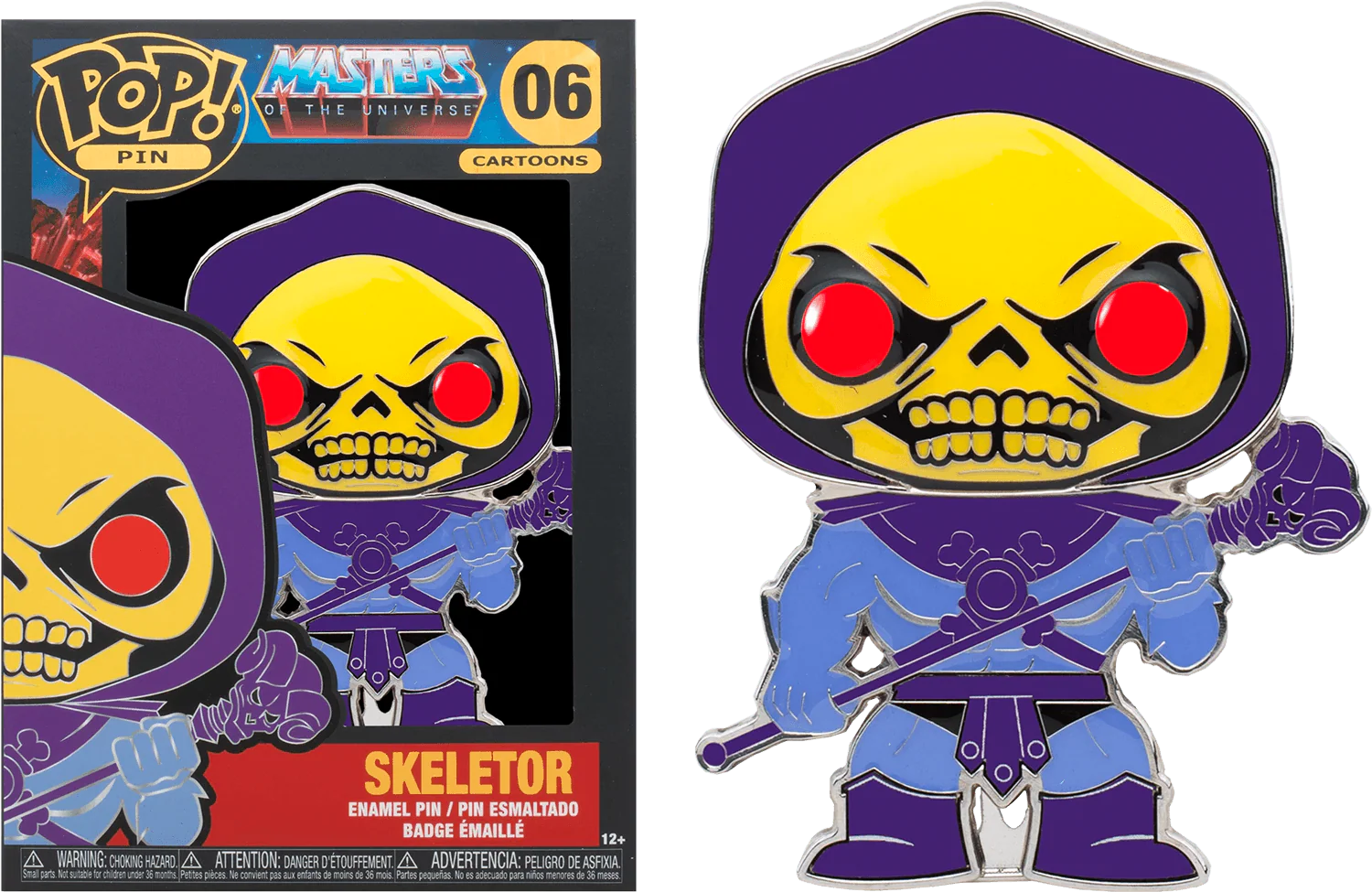 Masters of the Universe - Skeletor with glow eyes 4" Pop! Enamel Pin