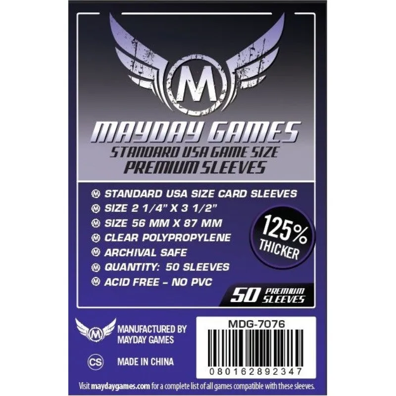 Mayday - Premium USA Board Game Sleeves (Pack of 50) - 56 MM X 87 MM (Purple) - Image 2