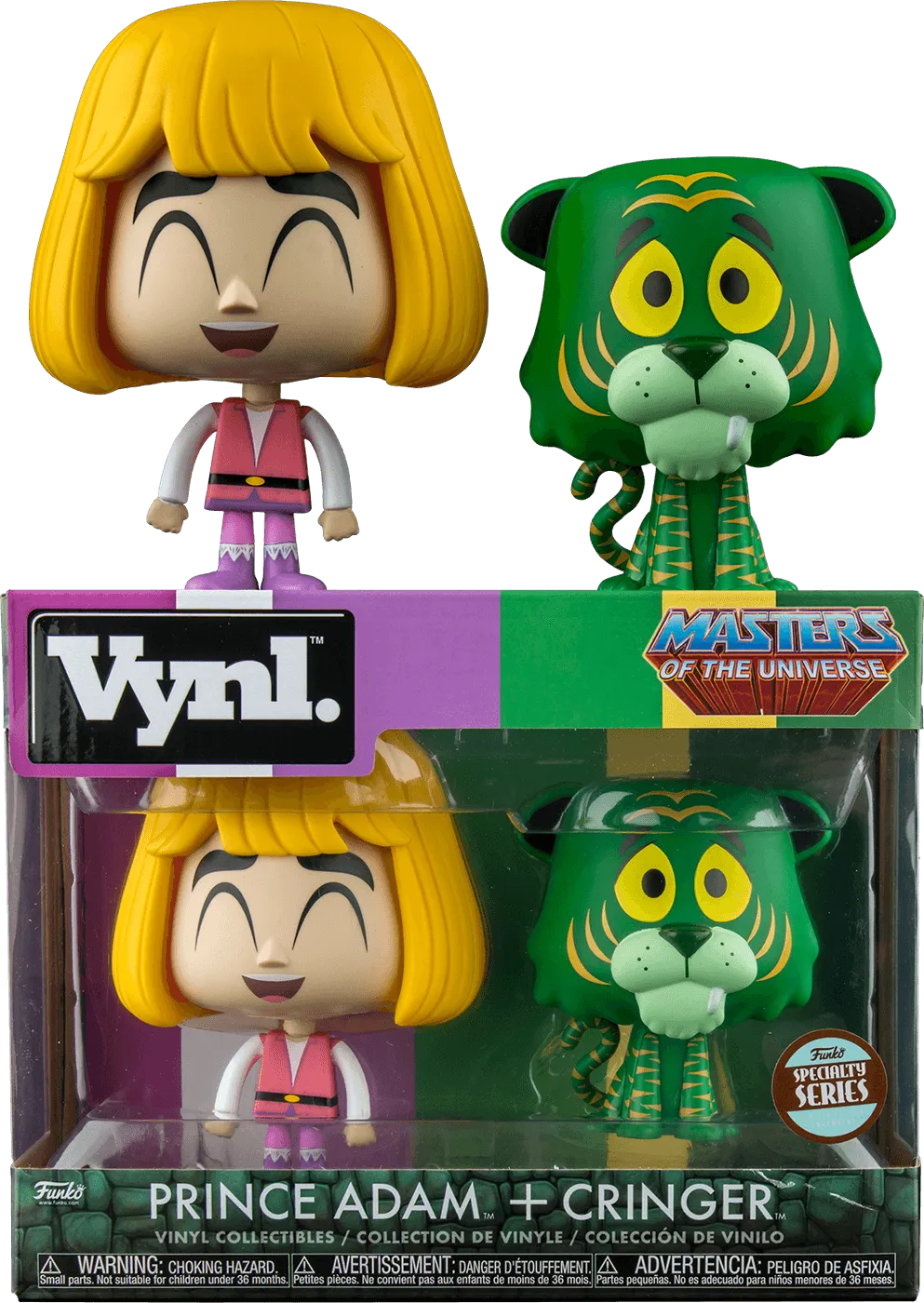 Masters of the Universe - Prince Adam & Cringer Specialty Series Exclusive Vynl.