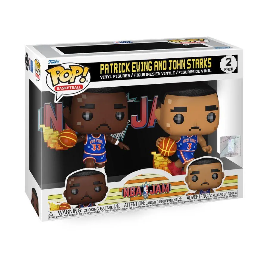 NBA JAM: Knicks - Patrick Ewing & John Starks 8-Bit Pop! Vinyl 2-Pack - Image 3