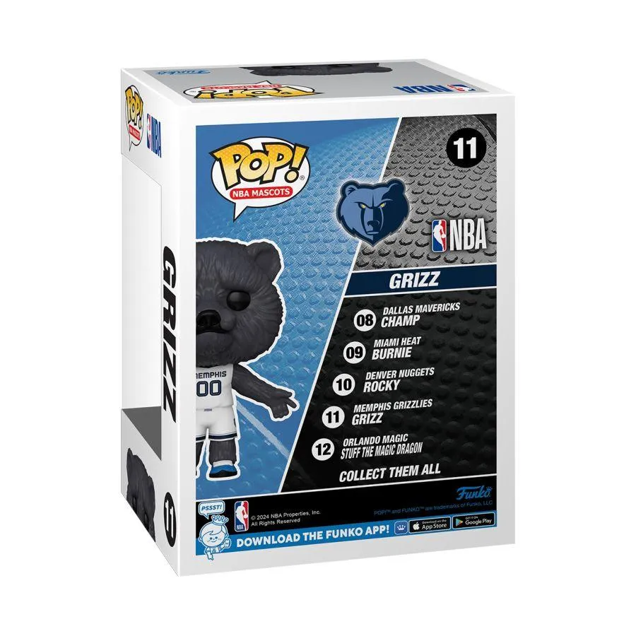 NBA Basketball: Mascots - Grizz Memphis Grizzlies Pop! Vinyl - Image 4