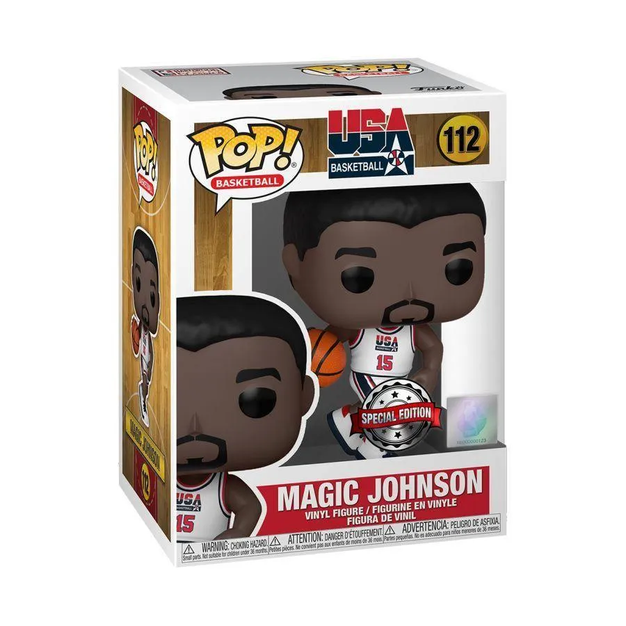 NBA: Legends - Magic Johnson (1992 Team USA White) Pop! Vinyl [RS] - Image 3