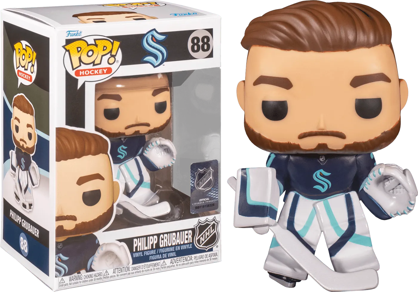 NHL: Kraken - Philipp Grubauer (Home Jersey) Pop! Vinyl