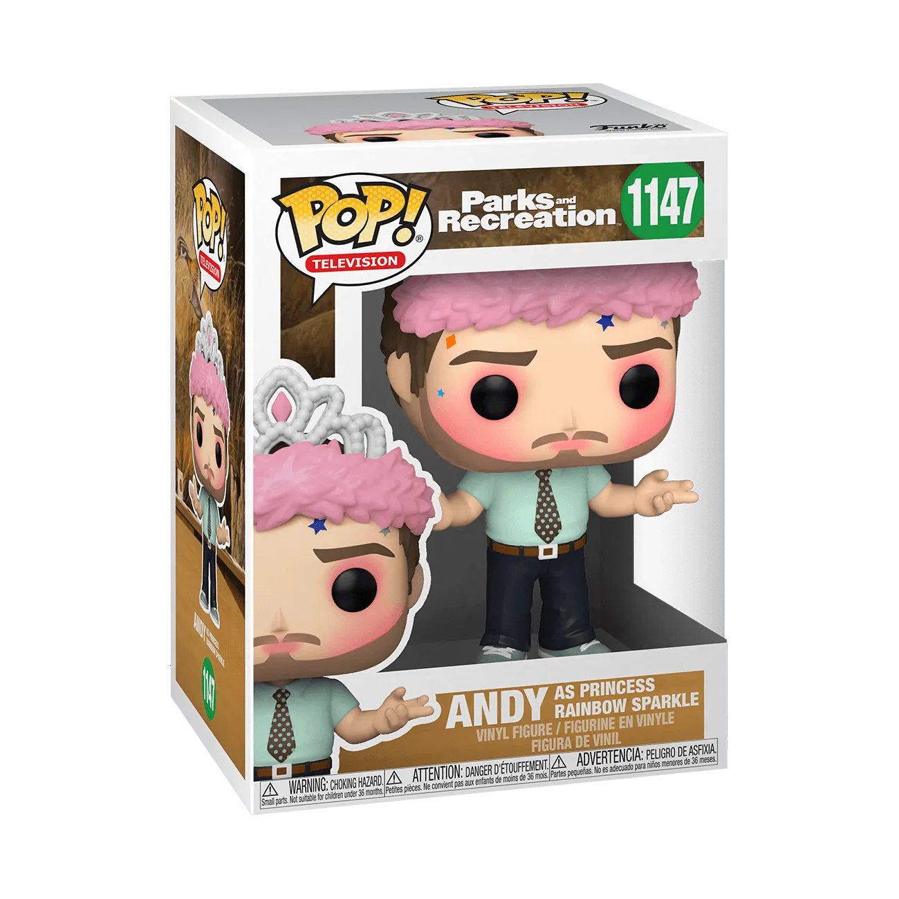 Parks and Recreation - Andy Princess Rainbow Sparkle Pop! Vinyl - Image 3